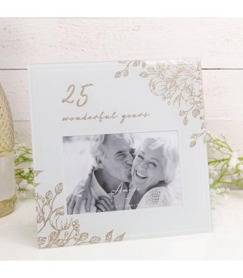 Fotolijst glas 25 jaar getrouwd 