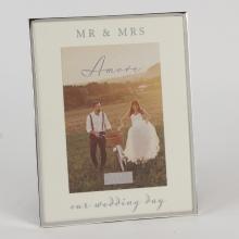 Fotolijst zilver Mr en Mrs