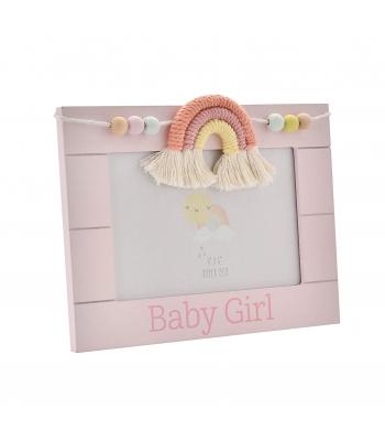 Fotolijst baby girl regenboog 