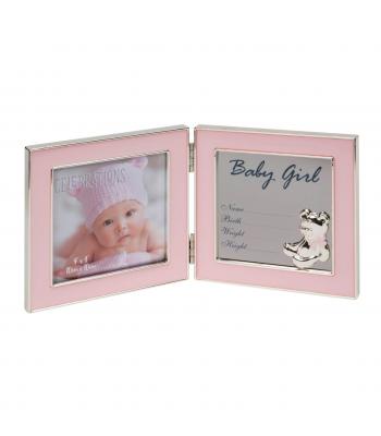 Fotolijst pink zilver